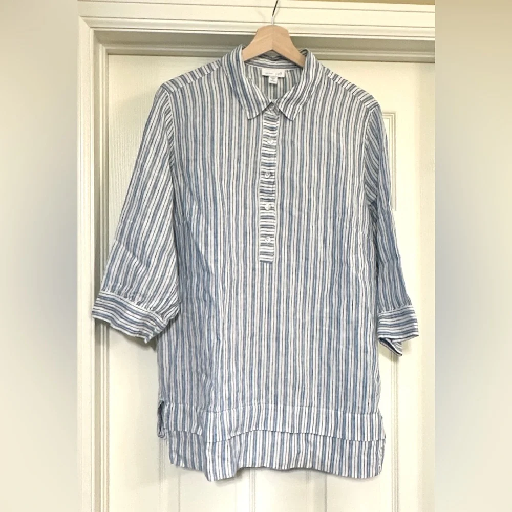 J. Jill Love Linen tiered blouse - Picture 2 of 9